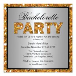 Glitter Bachelorette Party Invitation