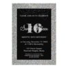 Glitter Sweet 16 Birthday Invitation
