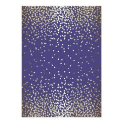 Gold Confetti Vintage Navy Engagement Party Card - Image 2