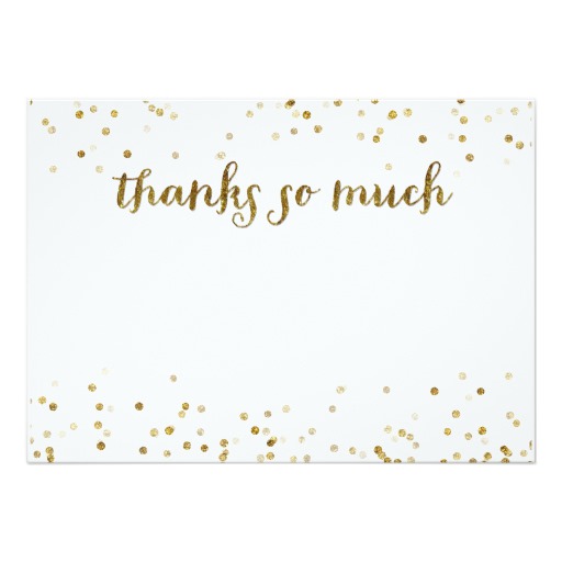 Gold Glitter Confetti Love and Thanks Photo Card - Image 2