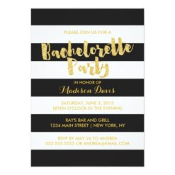 Gold Glitter Glamorous Bachelorette Party Invites