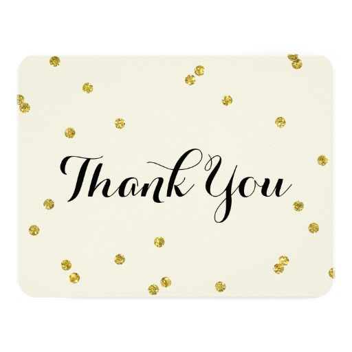 Gold Glitter | Thank You Cards