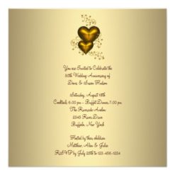 Gold Hearts Elegant Gold 50th Wedding Anniversary Card - Image 2