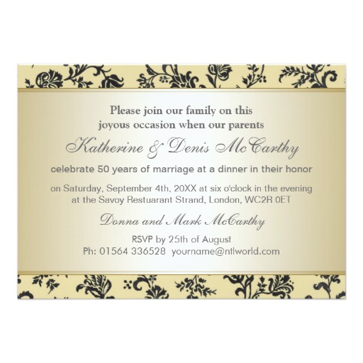 50th Wedding Anniversary Card