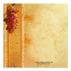 Golden Grapes Vintage Anniversary Invitation - Image 2