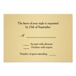 Golden effect confetti on black RSVP Invitation - Image 2