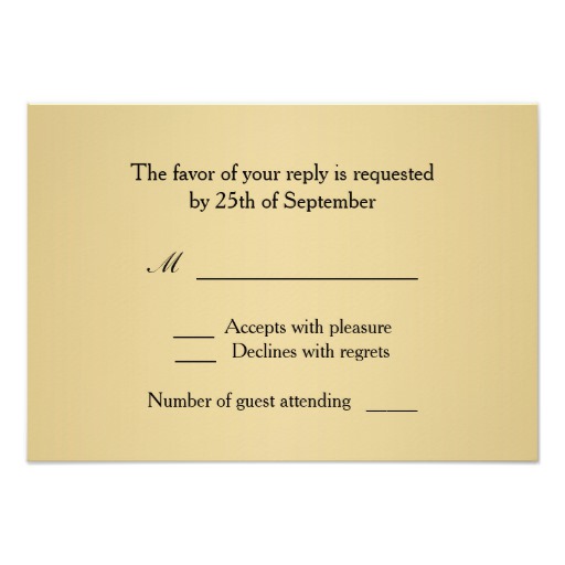 Golden effect confetti on black RSVP Invitation - Image 2