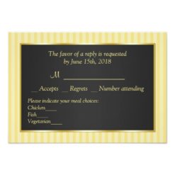 Golden joined hearts RSVP Card - Image 2