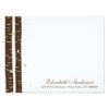 Green Birch Trees Flat Note Cards