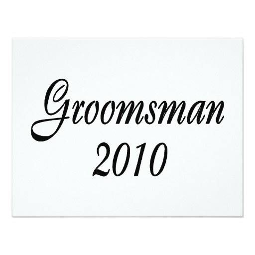 Groomsman 2010 card