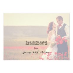 Handwriting Wedding Photo Thank You Card - Image 2