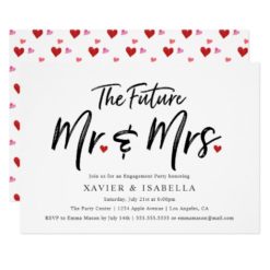 Handwritten Future Mr. & Mrs. Engagement Party Card
