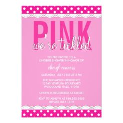 Hot Pink Lingerie Shower Invitation