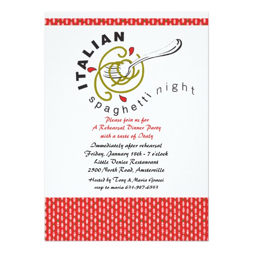 Italian Dinner Party Invitations