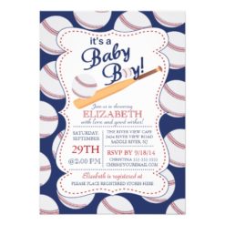 It's a Baby Boy Baseball Baby Shower Card