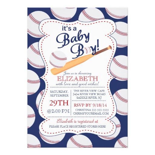 It's a Baby Boy Baseball Baby Shower Card