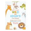 Jungle Safari Animal Birthday Party Invitation
