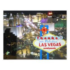 Las Vegas Thank You Newlyweds Card