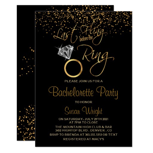Last Fling Before the Ring Bachelorette - Gold Card