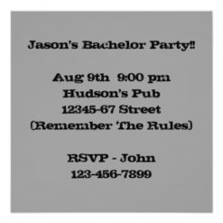 Last Fling fun bachelor party Card - Image 2
