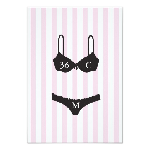 Lavendar & White Stripes Bachelorette Party Insert Card