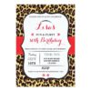 Leopard 30th 40th 50th 60th Birthday party Invite
