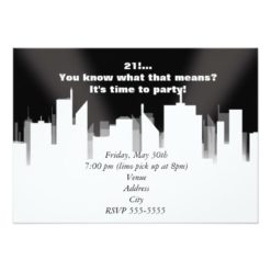 Limo in the city night out party invitations - Image 2
