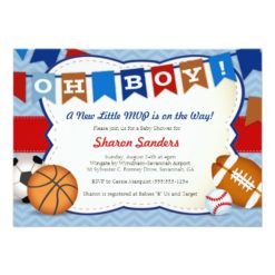 *Little MVP* Sports Themed Baby Shower Invitation