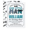 Little Man 1st Birthday Invitation Mustache Party