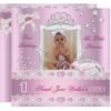 Little Princess First Birthday Party Photo Card