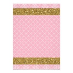 Little Princess Royal Pink and Gold Baby Shower Card - Image 2