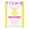 Little Sunshine Pink Yellow Bunting Birthday Card