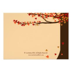 Love Birds Falling Hearts Rehearsal Dinner Card - Image 2