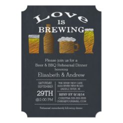 Love Brewing Barbecue Rehearsal Dinner Invitation