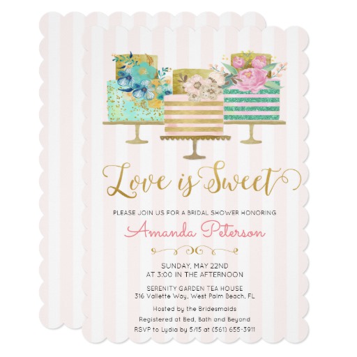 Love is Sweet Bridal Shower Invitation