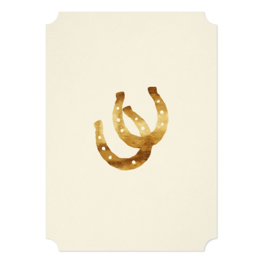 Lucky in Love Horseshoe Engagement Party Card - Image 2