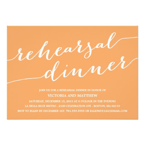 MODERN CALLIGRAPHY | REHEARSAL DINNER INVITATION