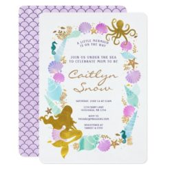 Mermaid Baby Shower Invitation