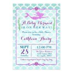 Mermaid Baby Shower Invitation