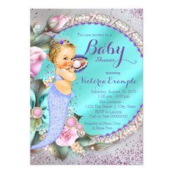 Mermaid Under The Sea Baby Shower Card