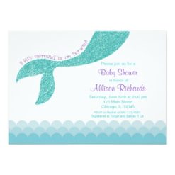 Mermaid baby shower invitation
