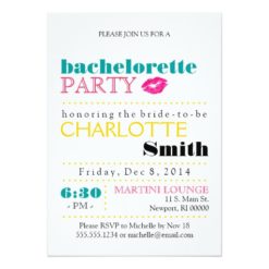 Modern Bachelorette Party Invitation