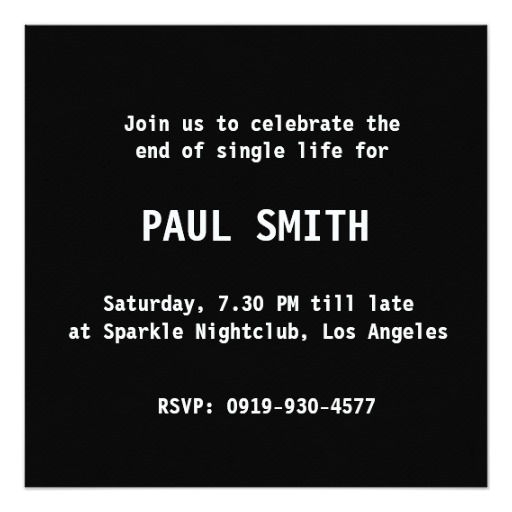 Modern Bold Calendar Bachelor Birthday Party Card - Image 2