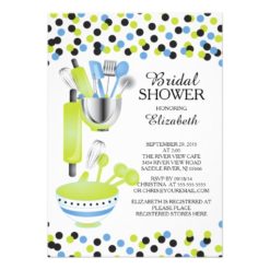 Modern Confetti Kitchen Bridal Shower Invitations