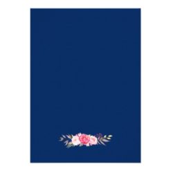 Modern Floral Wreath Navy Blue Rehearsal Dinner Card - Image 2