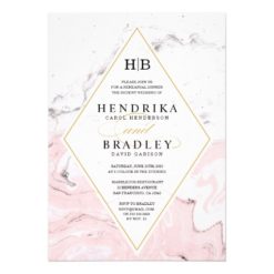 Modern Marble Rehearsal Dinner Invitations