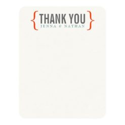 Modern Merriment Wedding Thank You (flat) Card