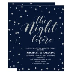 Modern Typography Wedding Rehearsal Dinner Card