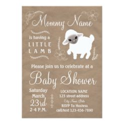 Mommy is having a little lamb! Baby shower invite