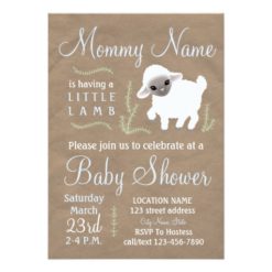 Mommy is having a little lamb! Baby shower invite